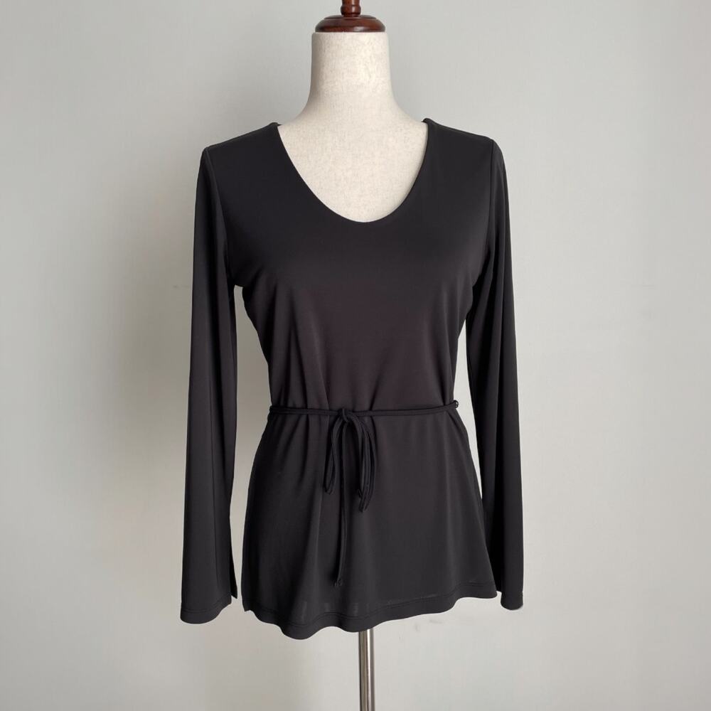 y2k Vintage The Limited Top Womens S Black Belted Tie Waist Whimsigoth Classic